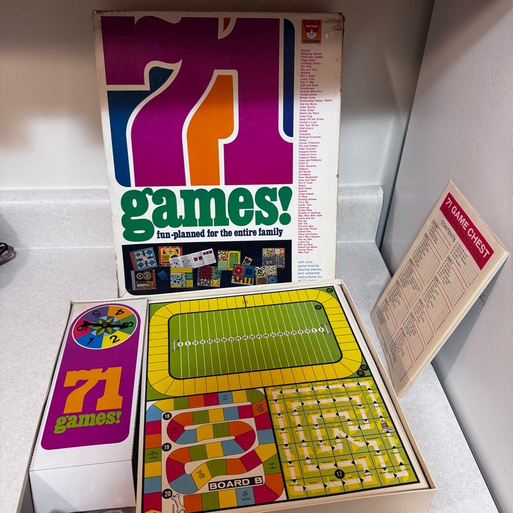 Vintage 71 Games Board Game Set 1969 Whitman RARE